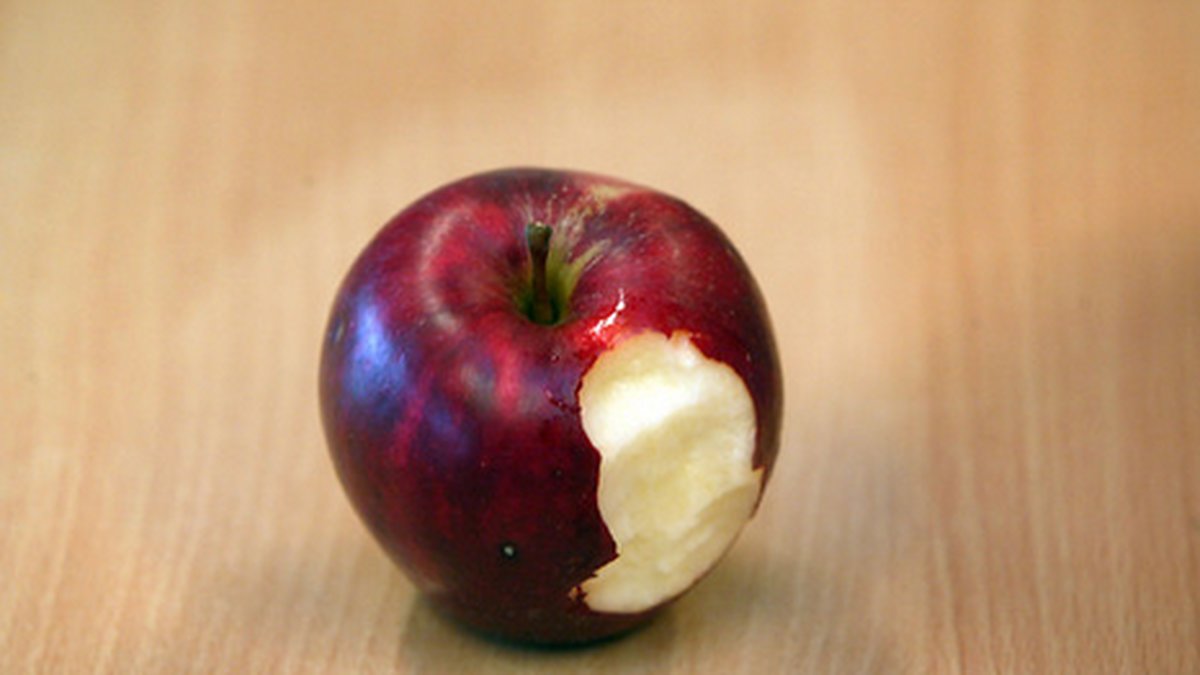 Äpplen är helt fettfria och har mycket fiber.